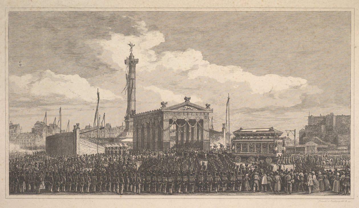 Ceremoni för invigningen av kolumnen i juli 1840, 1840. av Joseph Louis Trimolet