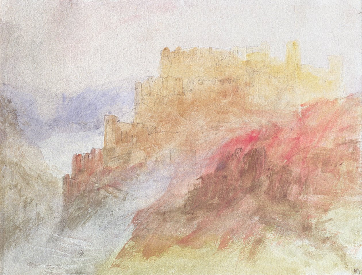 A Castle Above A Chasm, c.184144 av Joseph Mallord William Turner