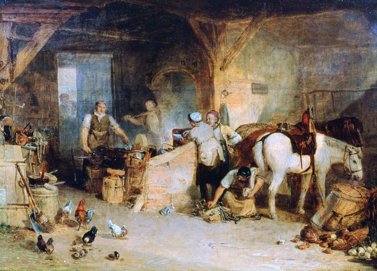 En landsmed som disputerar om priset på järn..., c1807. av Joseph Mallord William Turner
