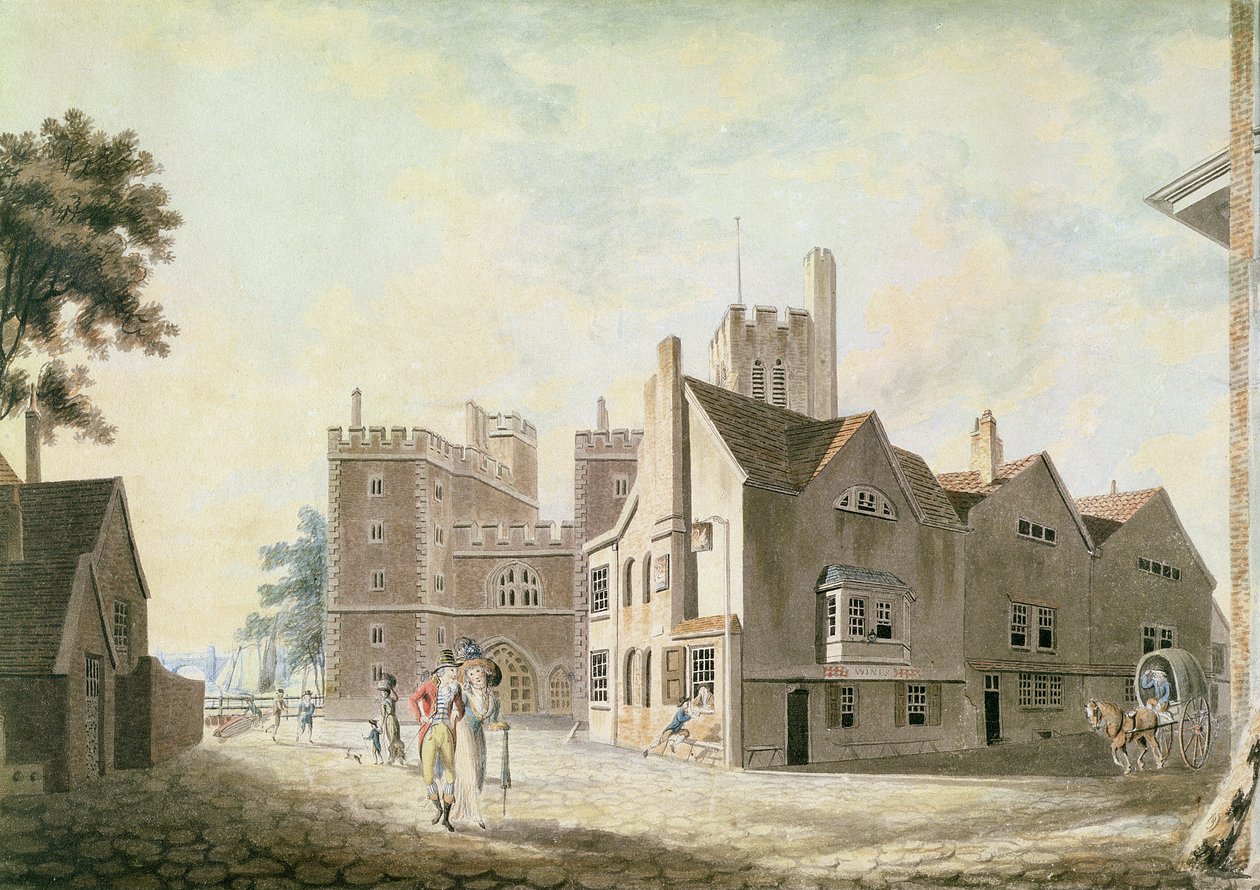 Utsikt över ärkebiskopens palats, Lambeth av Joseph Mallord William Turner