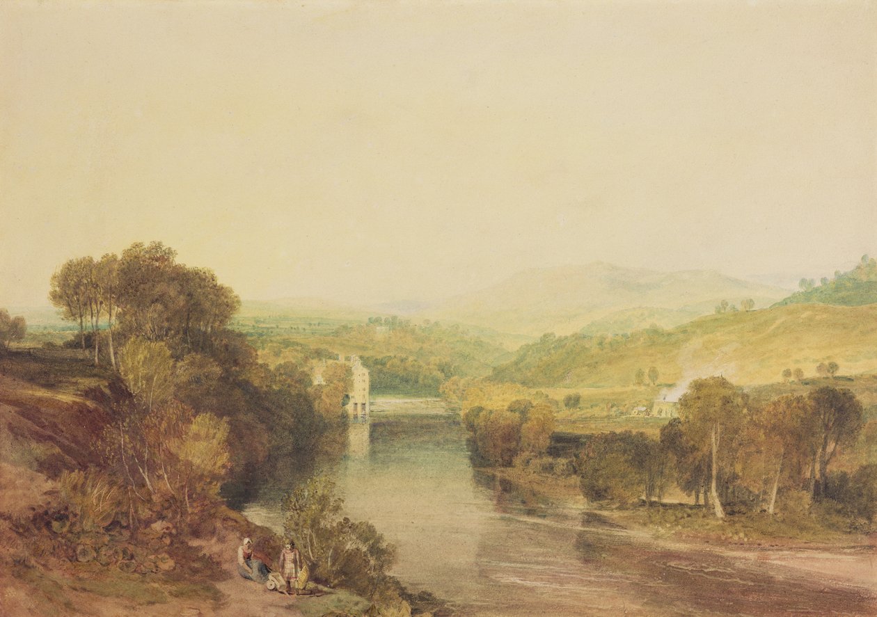Addingham Mill on the Wharfe, West Yorkshire, ca 1808 (akvarell på papper) av Joseph Mallord William Turner