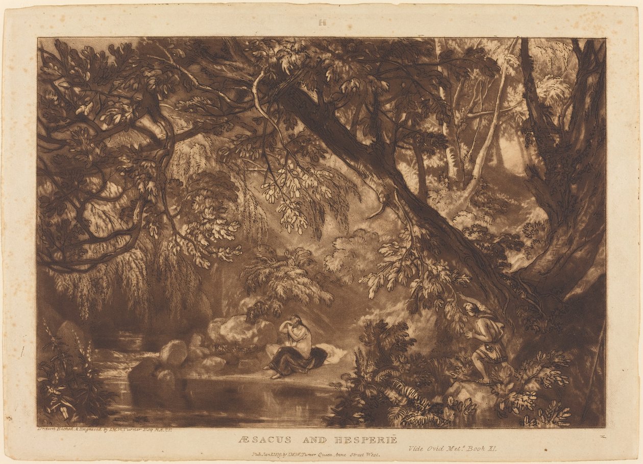 Aesacus och Hesperie av Joseph Mallord William Turner