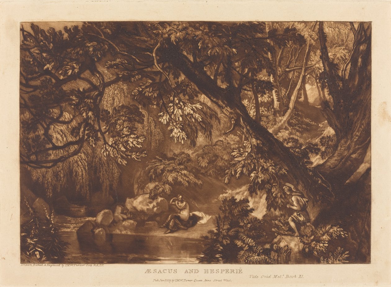 Aesacus och Hesperie av Joseph Mallord William Turner