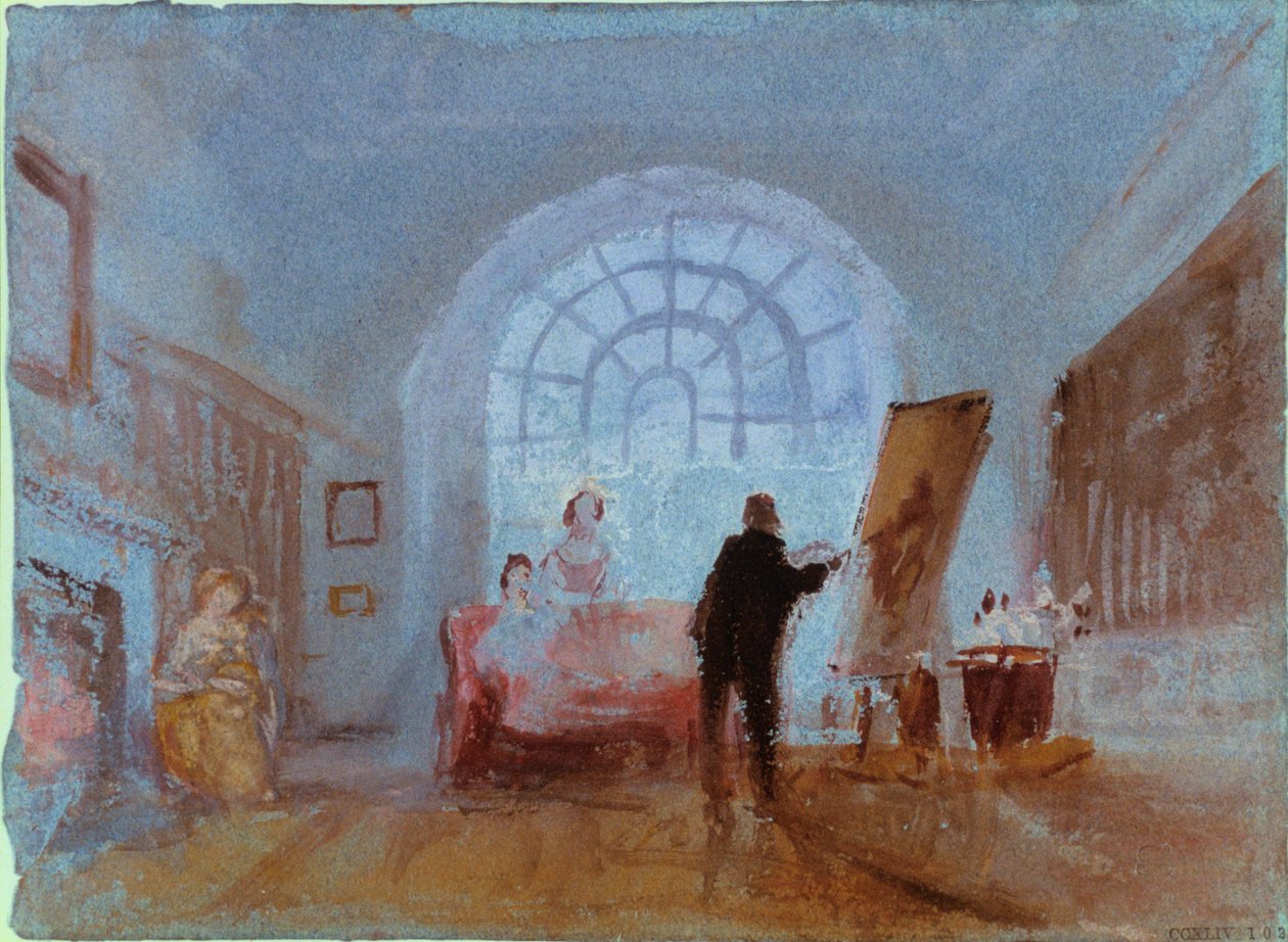 Konstnär som arbetar vid ett staffli, 1828 av Joseph Mallord William Turner