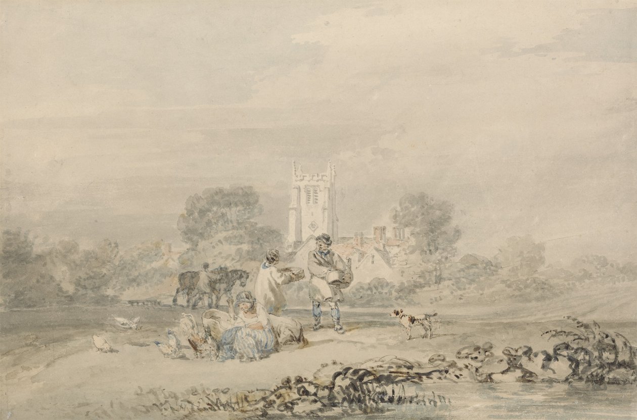 Autumn Sowing of the Grain, ca 1794 (akvarell över grafit på papper) av Joseph Mallord William Turner