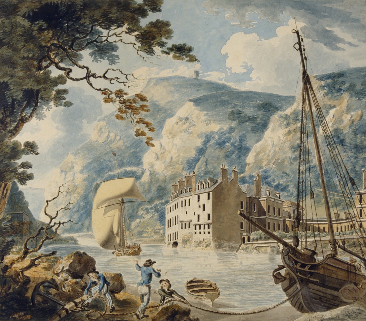 Avon Gorge och Bristol Hotwell av Joseph Mallord William Turner