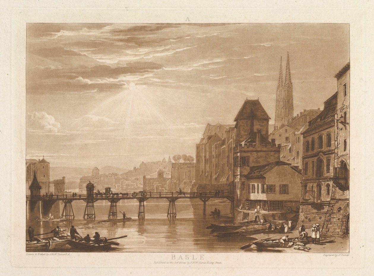 Basel Liber Studiorum, del I, skylt 5, 11 juni 1807. av Joseph Mallord William Turner