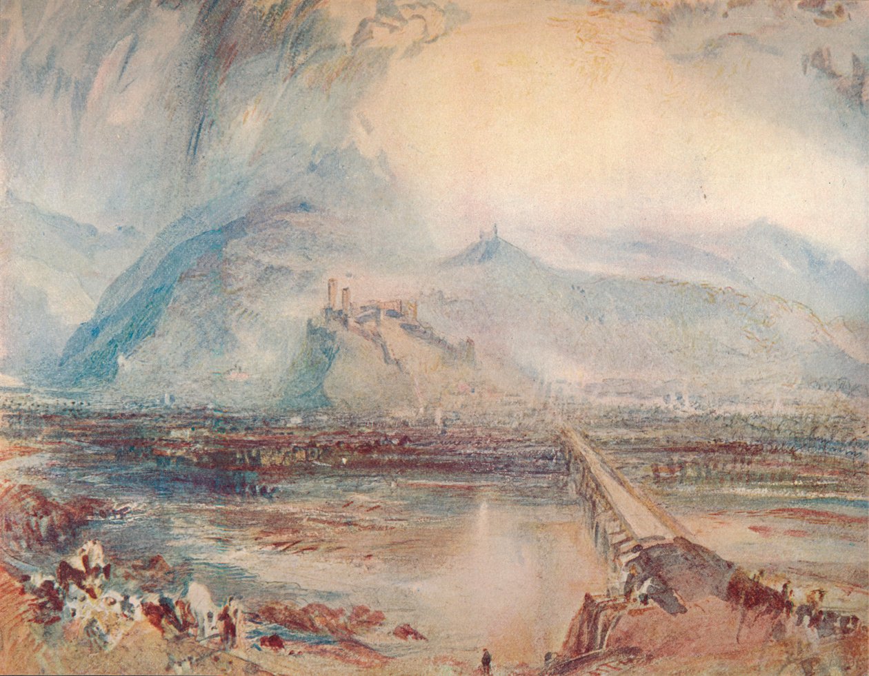 Bellinzona: Från vägen till Locarno, 1909 av Joseph Mallord William Turner