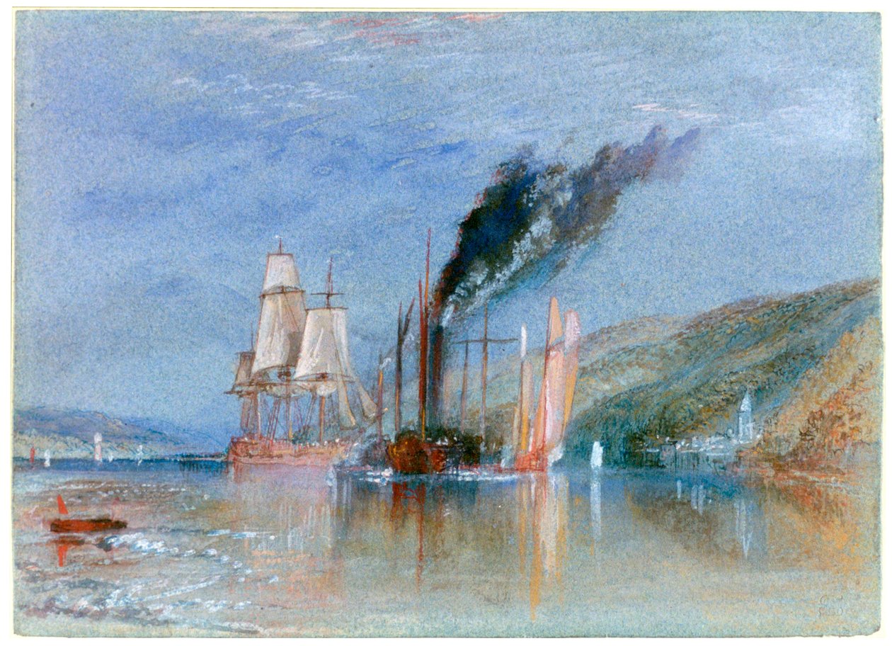 Mellan Quillebeuf och Villequier, c1832 av Joseph Mallord William Turner
