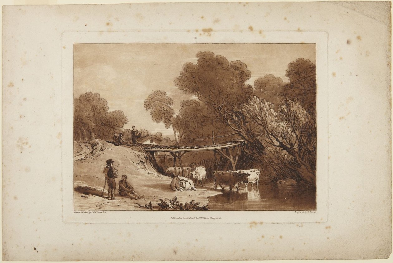 Bro och kor av Joseph Mallord William Turner
