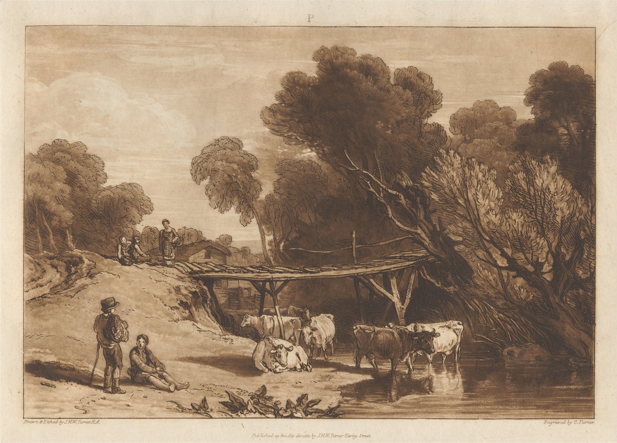 Bro och kor av Joseph Mallord William Turner