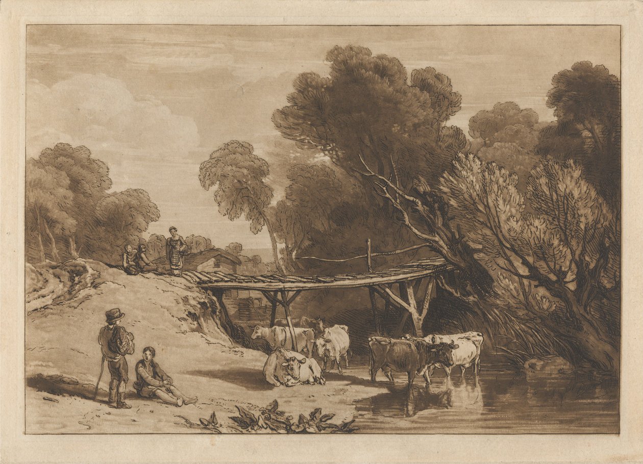 Bro och kor av Joseph Mallord William Turner