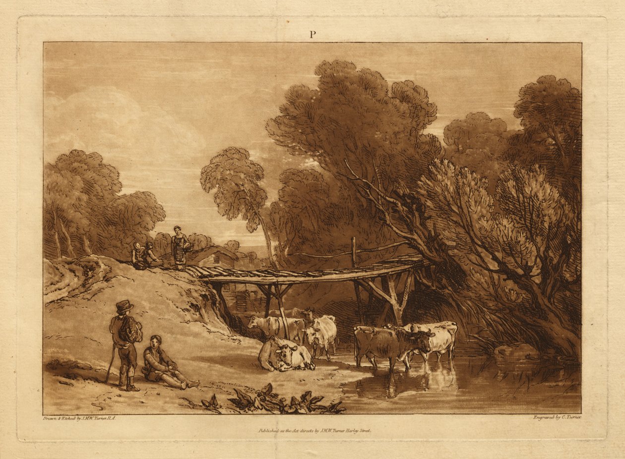 Bro och kor av Joseph Mallord William Turner