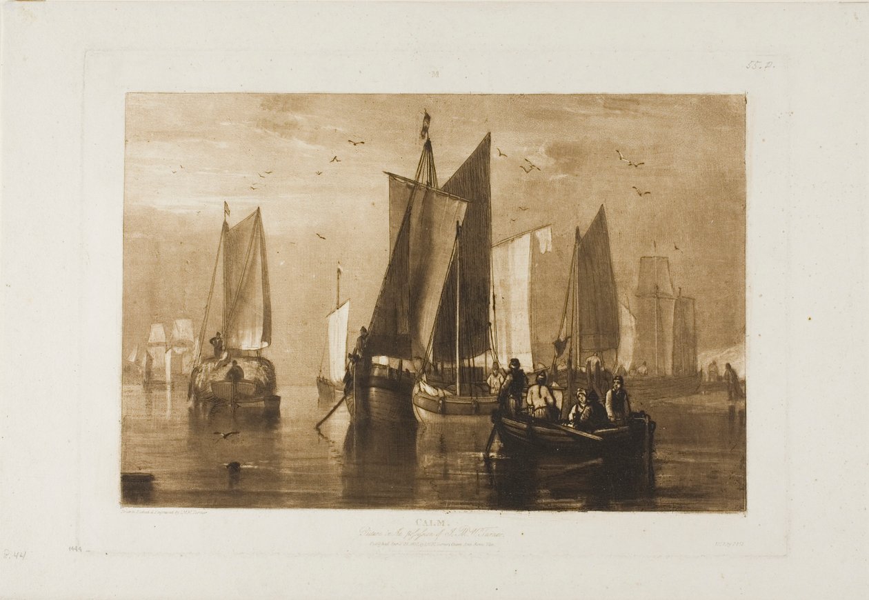 Lugn, skylt 44 från Studieboken av Joseph Mallord William Turner
