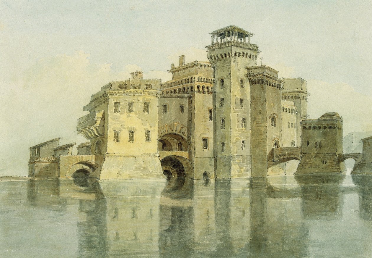 Castle, okänt datum (akvarell och blyerts på papper) av Joseph Mallord William Turner