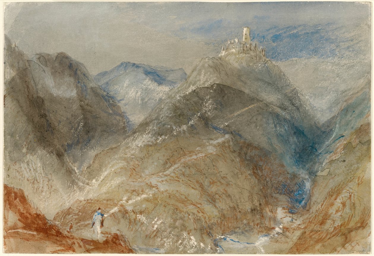 Slott på höjden nära Genève av Joseph Mallord William Turner