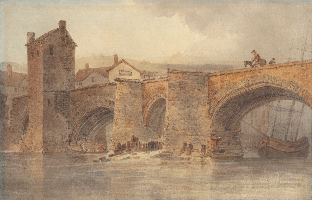 Chester Bridge av Joseph Mallord William Turner