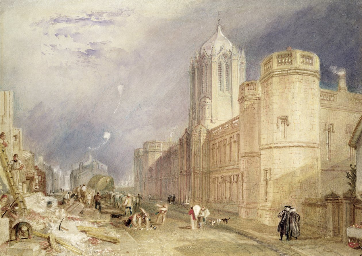 Christ Church, Oxford (wc på papper) av Joseph Mallord William Turner