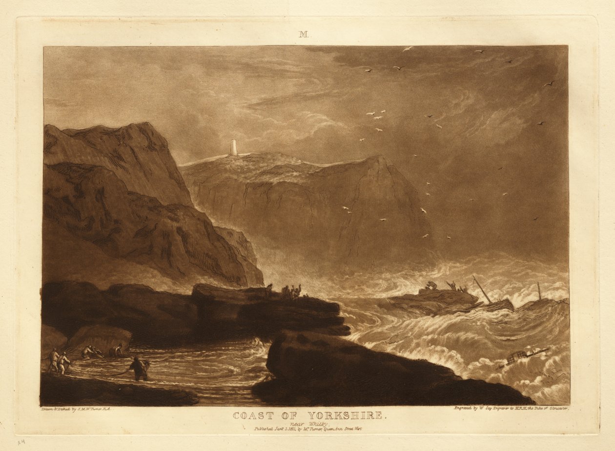 Yorkshires kust av Joseph Mallord William Turner