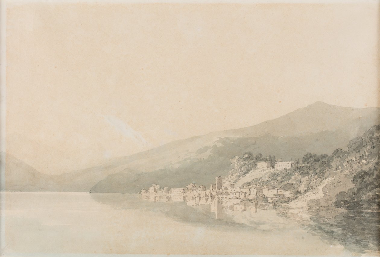 Klostret vid Villa Giulia, Comosjön, okänt datum (akvarell på papper) av Joseph Mallord William Turner