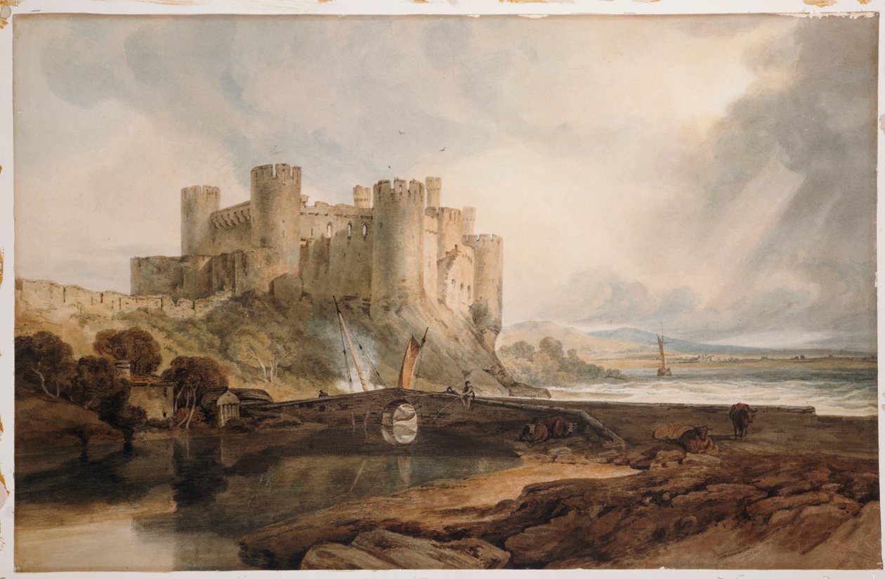 Conway Castle, ca 1802 av Joseph Mallord William Turner