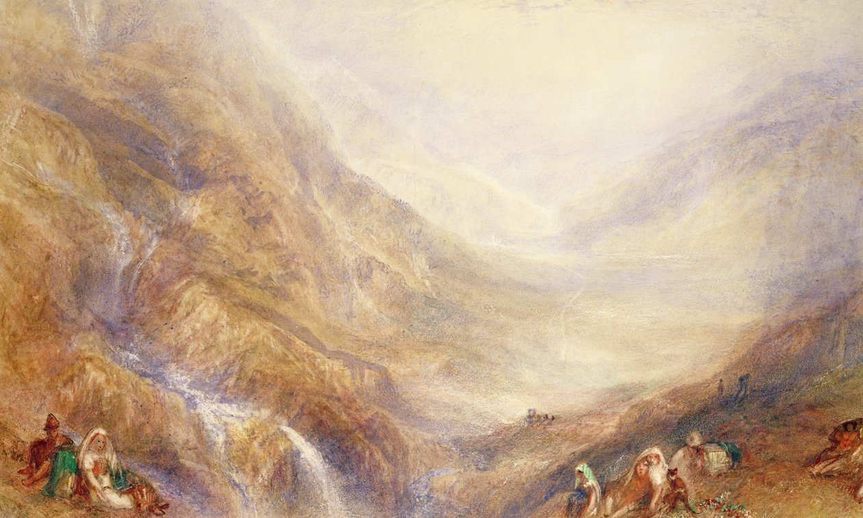 Nedstigning av berget St. Gothard av Joseph Mallord William Turner