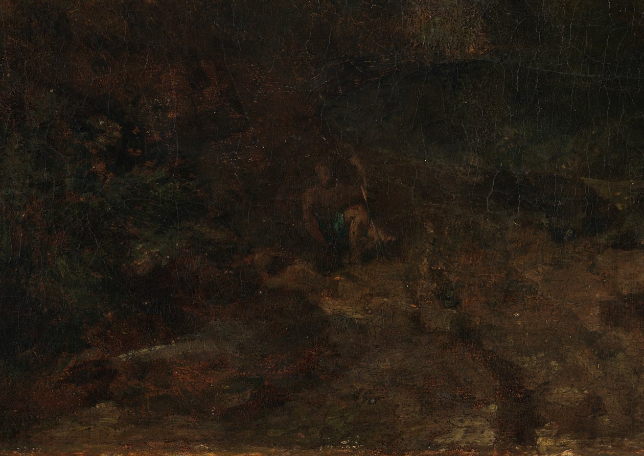 Detalj av Ben Lomond Mountains, Skottland: The Traveler - Vide Ossians War of Caros, ca. 1799-1800 (olja på duk) av Joseph Mallord William Turner