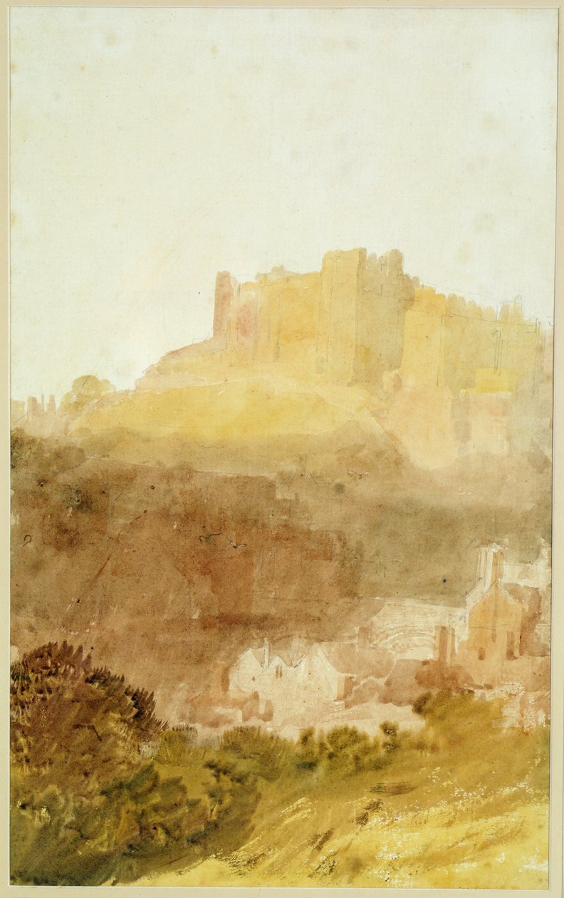 Durham Castle (akvarell på papper) av Joseph Mallord William Turner