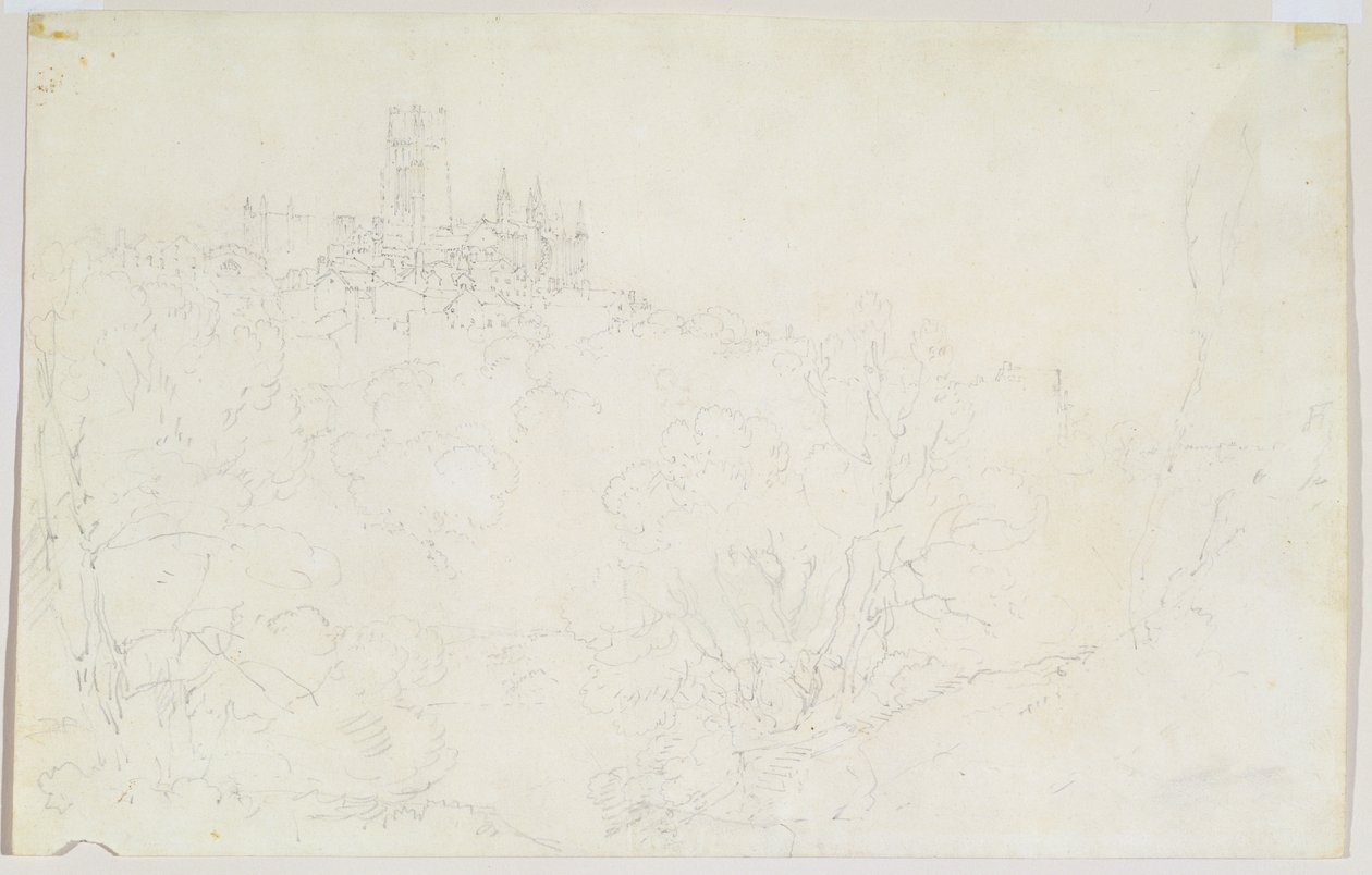 Durham, ca 1801 (penna på papper) av Joseph Mallord William Turner