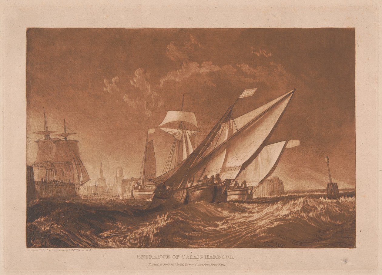 Inloppet till Calais hamn av Joseph Mallord William Turner