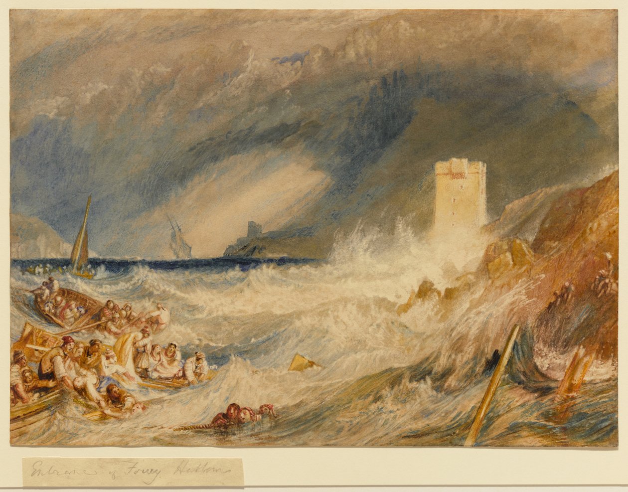 Infarten till Fowey hamn, Cornwall av Joseph Mallord William Turner