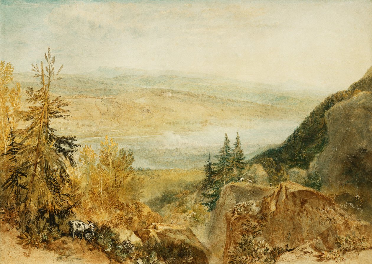 Farnley Hall från ovan Otley, av Joseph Mallord William Turner