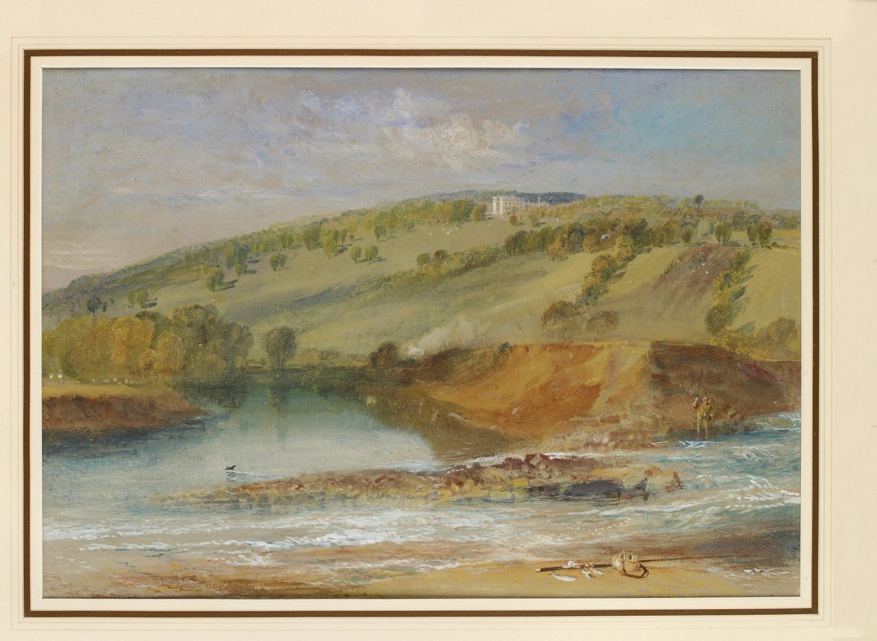 Farnley Hall, från Junction of the Wharfe och Washburn av Joseph Mallord William Turner