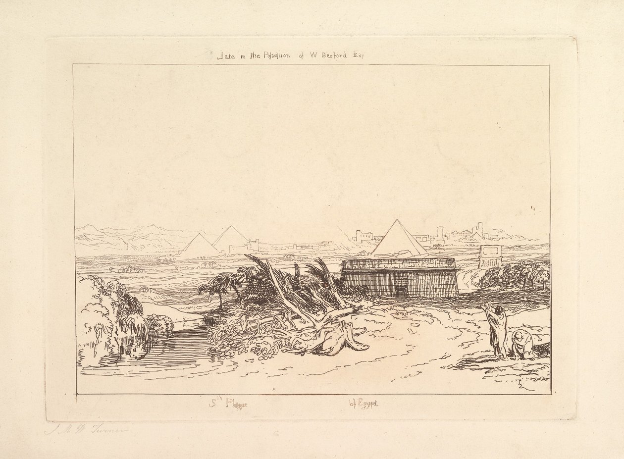 Egyptens femte plåga Liber Studiorum, del III, skylt 16, 1808. av Joseph Mallord William Turner