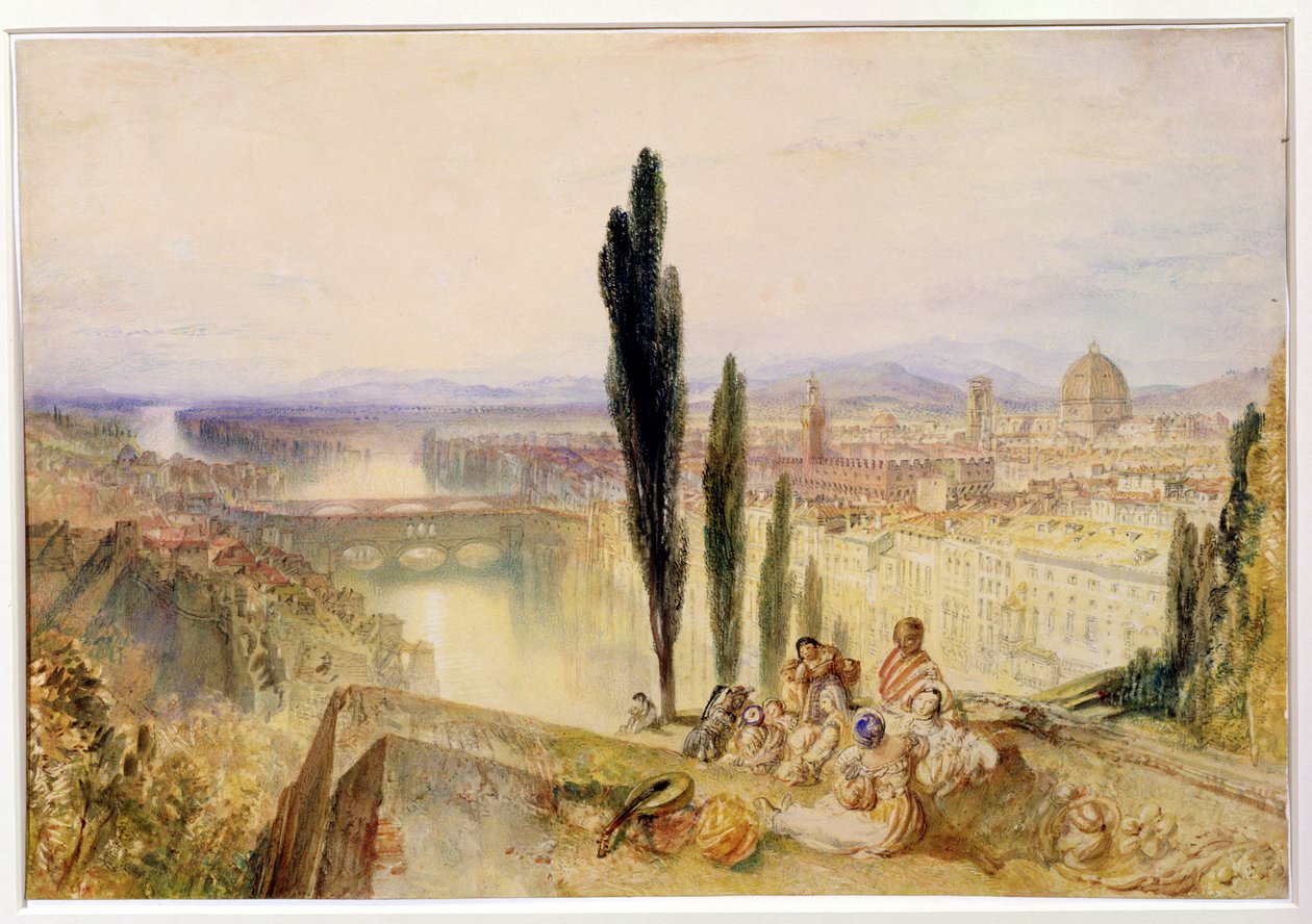 Florens, ca 1827 (wc på papper) av Joseph Mallord William Turner