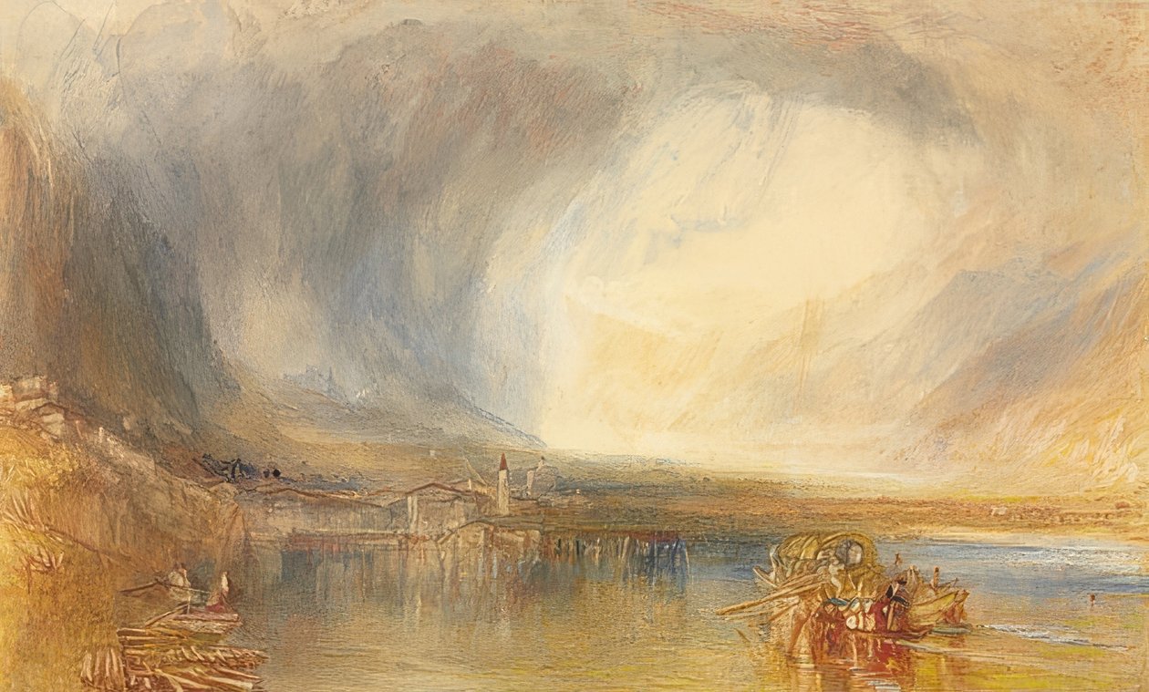 Flüelen från Vierwaldstättersjön. 1845 av Joseph Mallord William Turner