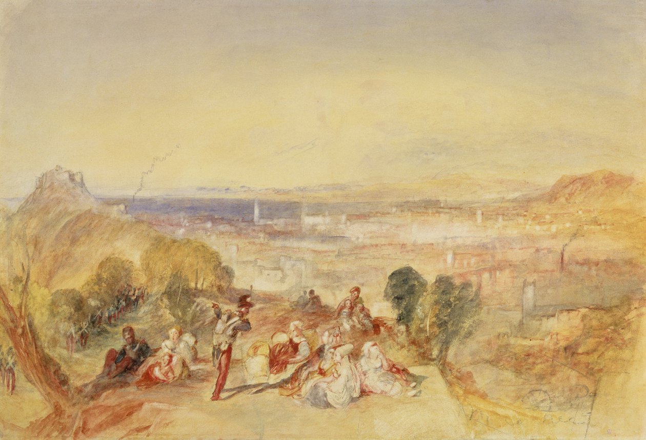 Genua, Italien, ca 1851 (akvarell på papper) av Joseph Mallord William Turner