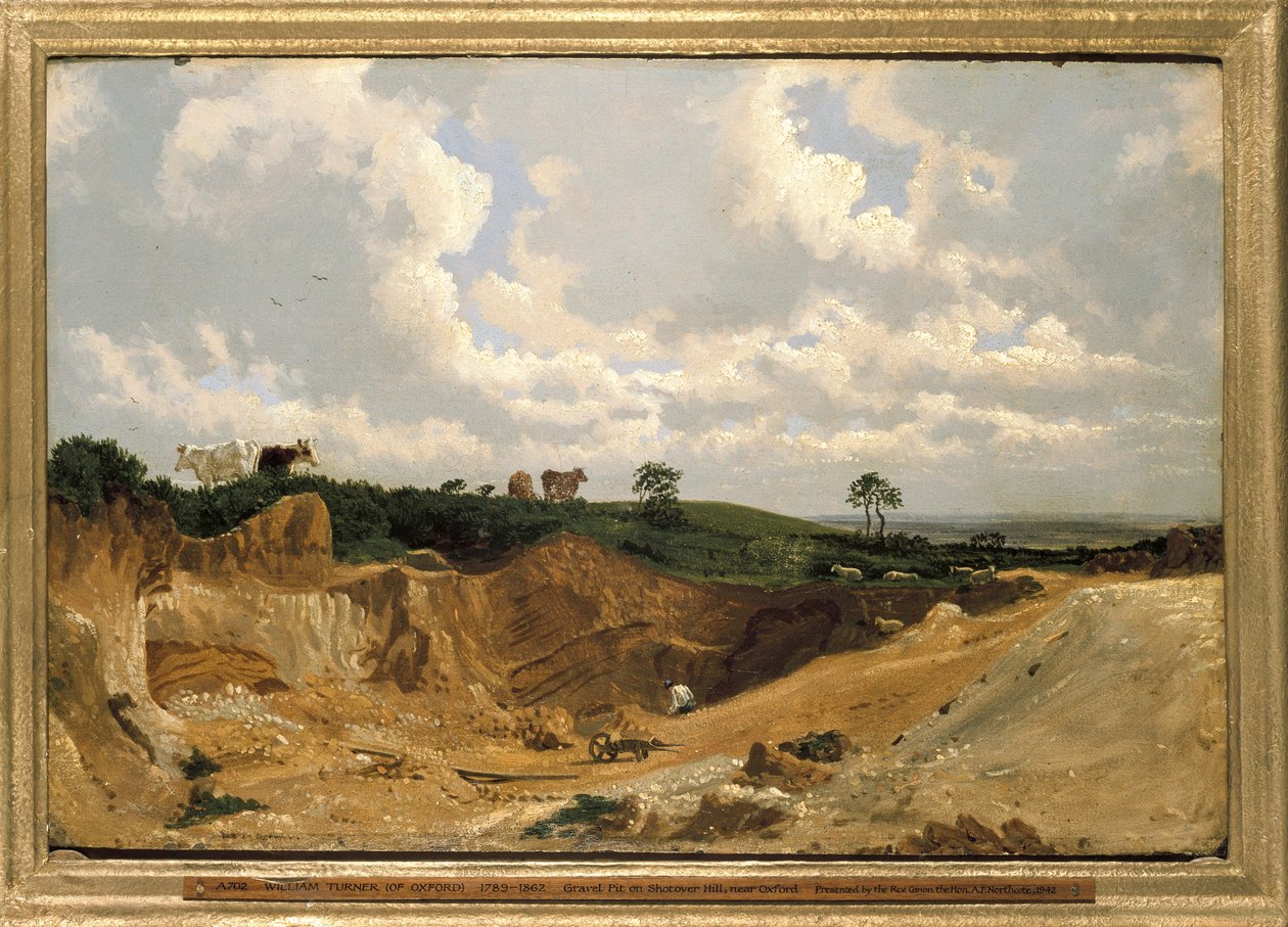 Grusgropen på Shotover Hill, nära Oxford, ca 1818 (olja på papp) av Joseph Mallord William Turner