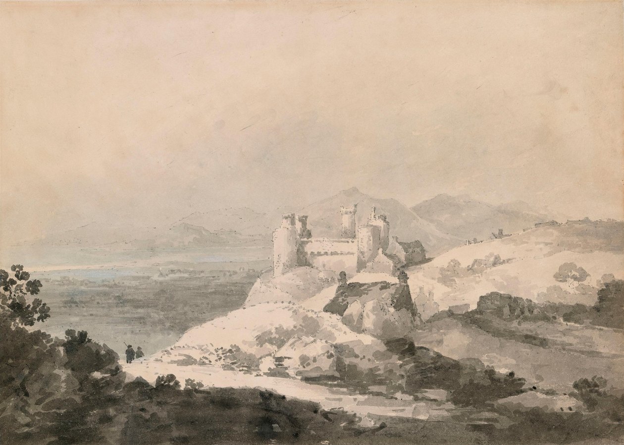 Harlech Castle, Wales, från söder av Joseph Mallord William Turner
