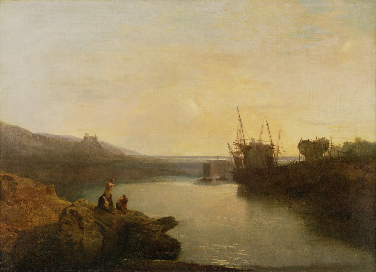 Harlech Castle, från Twgwyn Ferry, Summer