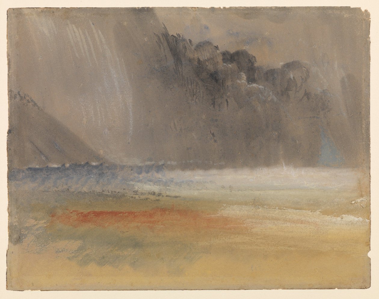 Högt åskmoln över hav och land, 1835 - 1840 ca av Joseph Mallord William Turner