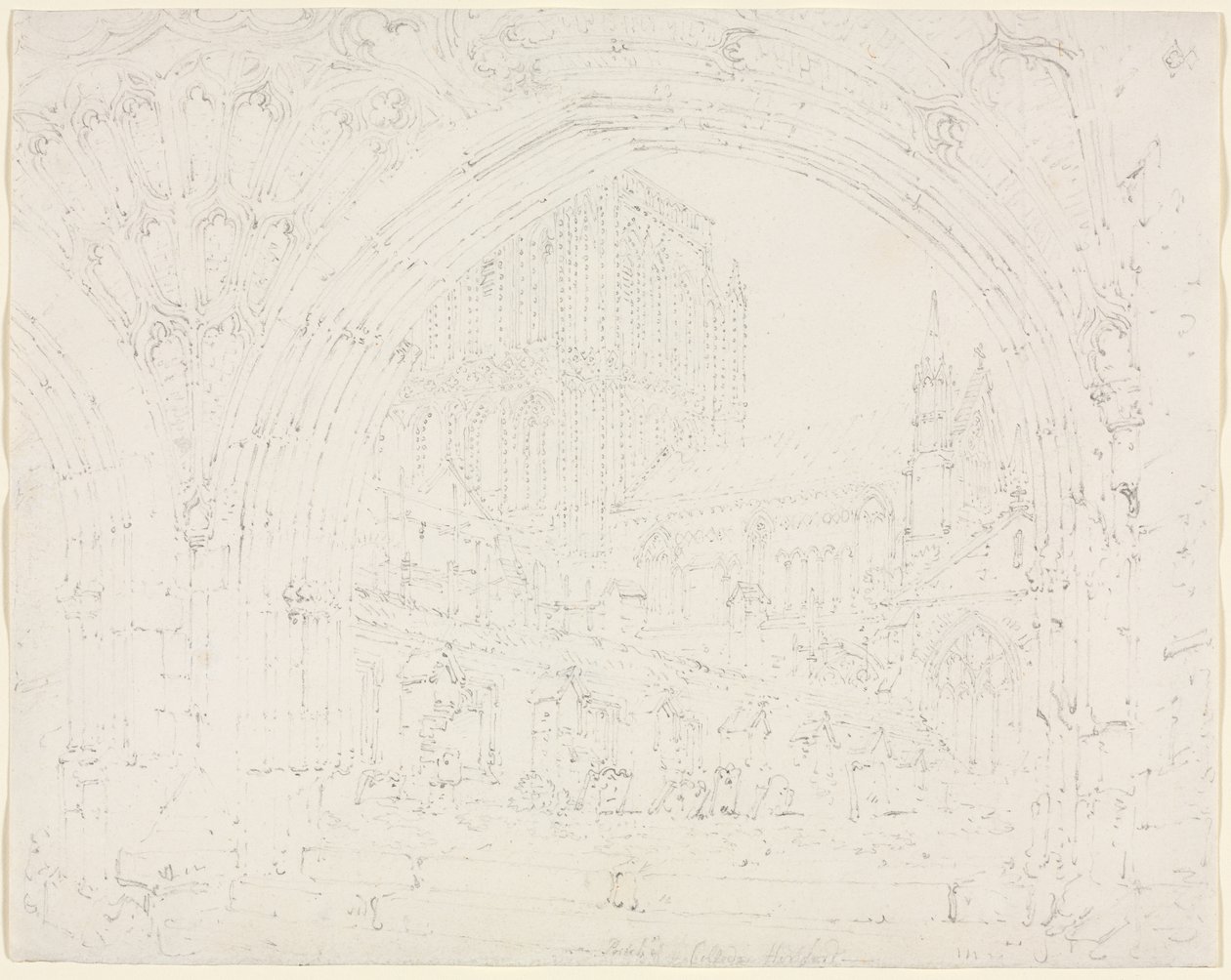 Herefords katedral av Joseph Mallord William Turner