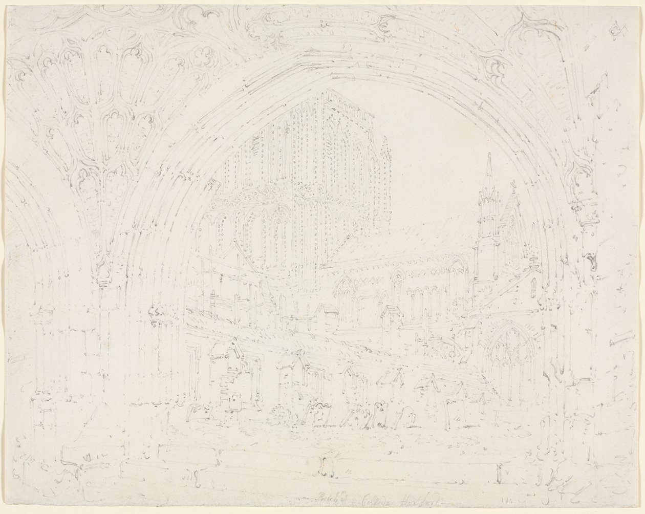Hereford Cathedral, ca. 1793. av Joseph Mallord William Turner