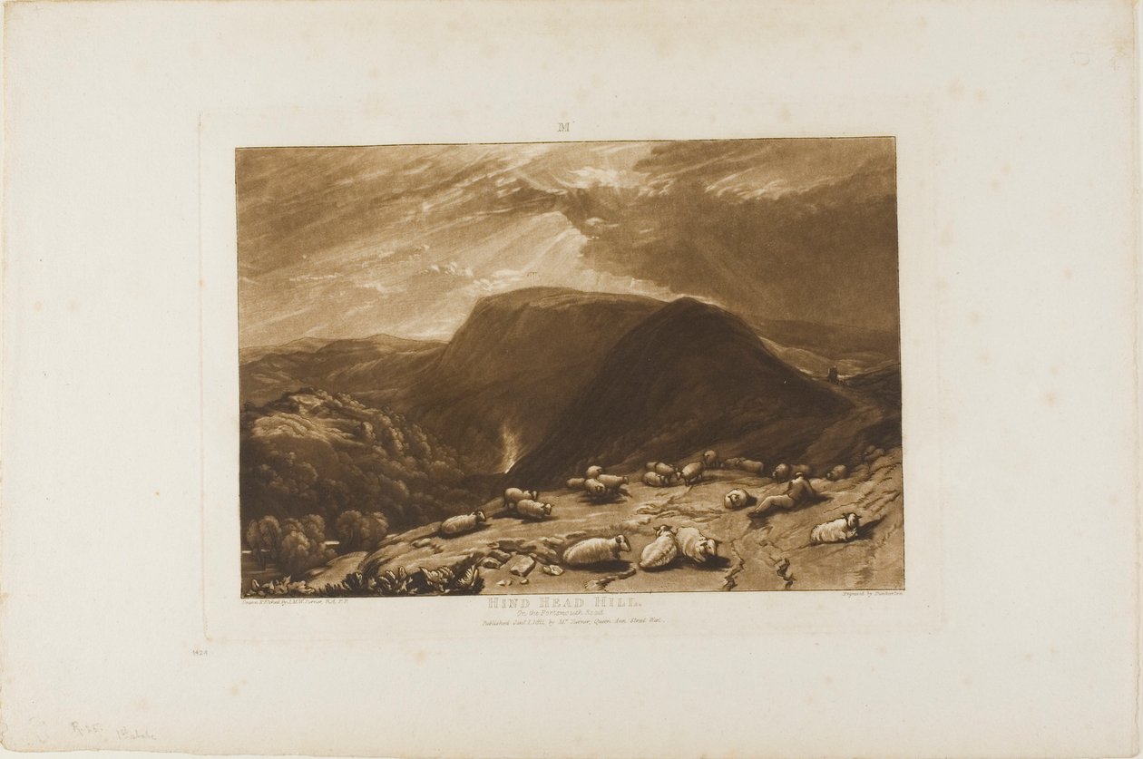 Hind Head Hill, tallrik 25 från Liber Studiorum av Joseph Mallord William Turner