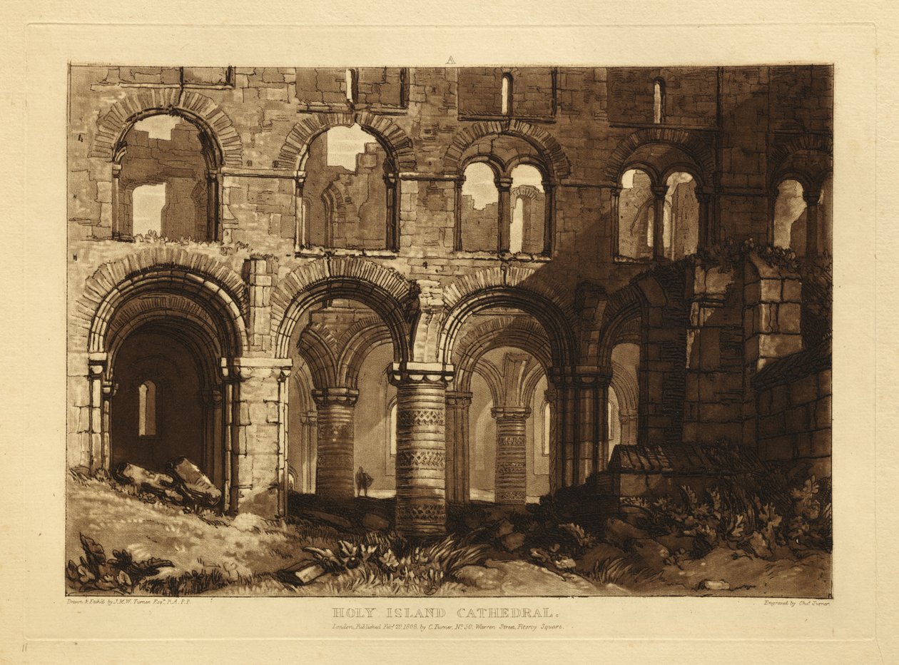 Holy Islands katedral av Joseph Mallord William Turner