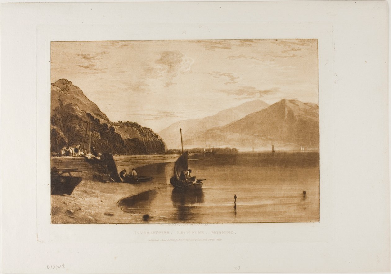 Inverary Pier Loch Fyne, morgon av Joseph Mallord William Turner