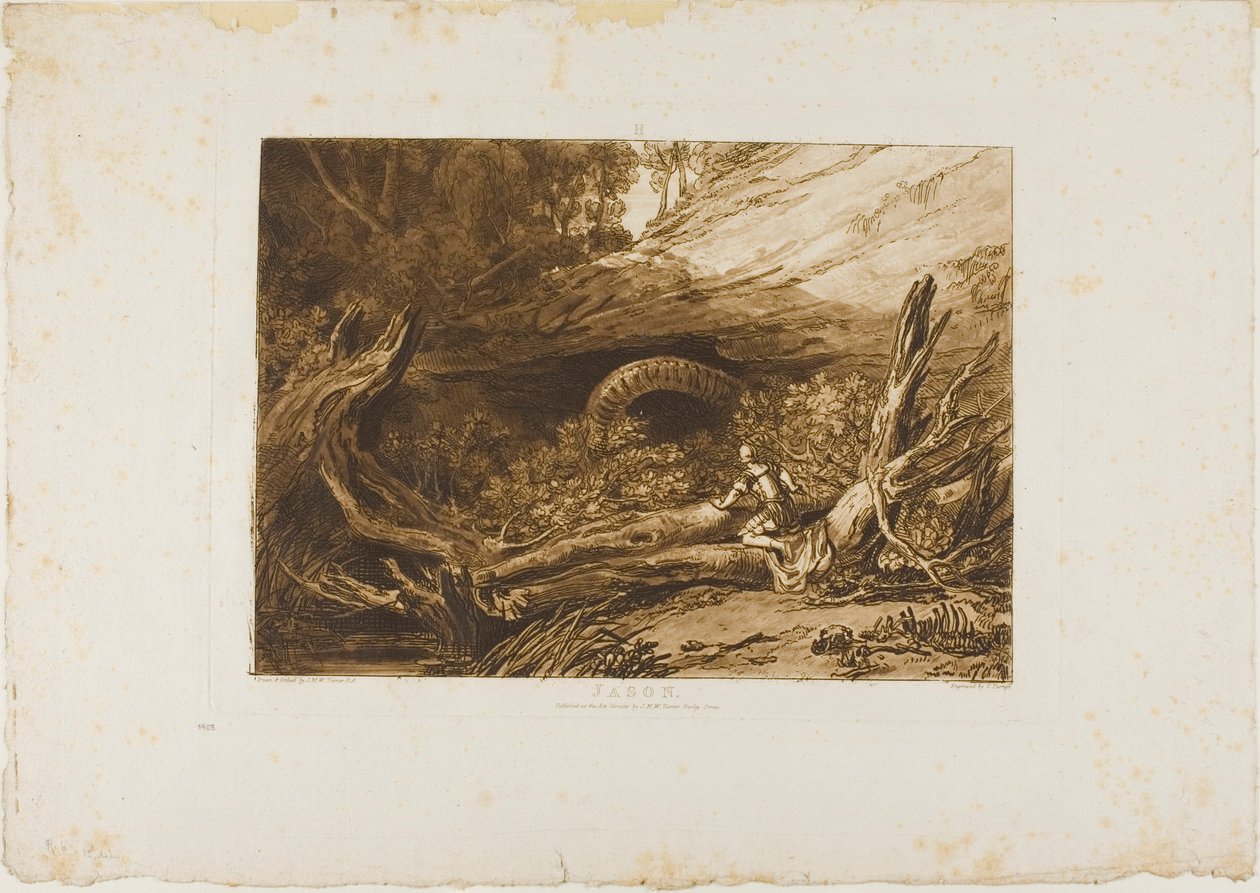 Jason, plåt 6 från Studieboken av Joseph Mallord William Turner