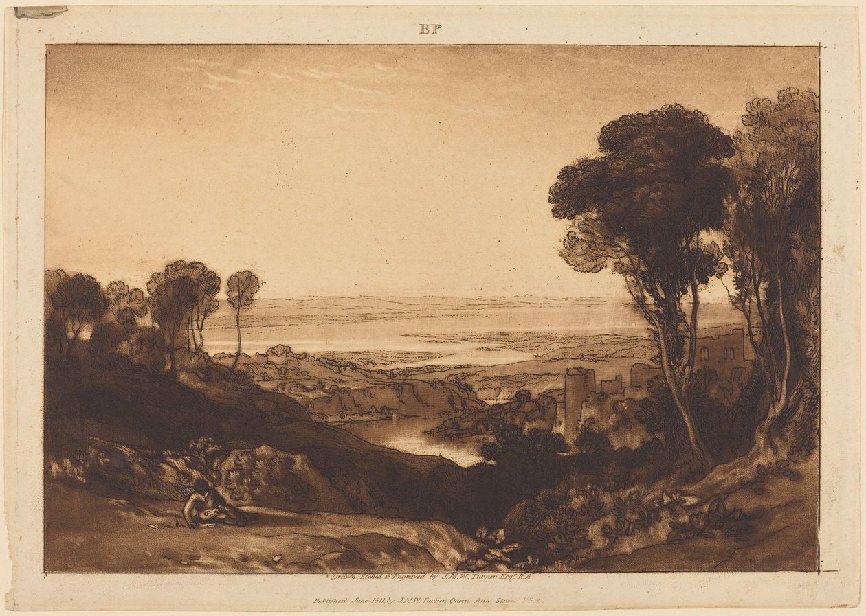 Severns och Wyes sammanflöde av Joseph Mallord William Turner