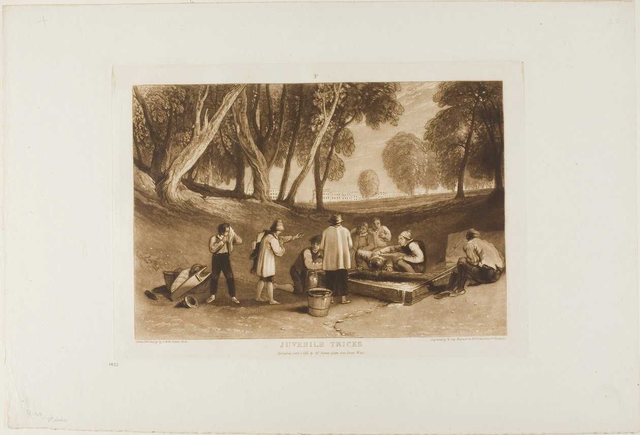 Juvenile Tricks, skylt 22 från Book of Studies av Joseph Mallord William Turner