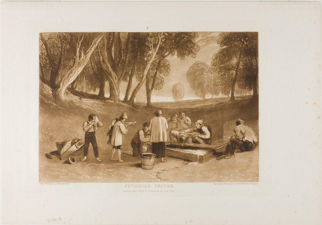 Juvenile Tricks, skylt 22 från Book of Studies av Joseph Mallord William Turner